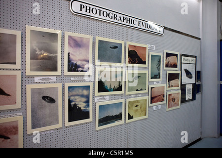 Photographic evidence display of UFOs, International UFO Museum and ...