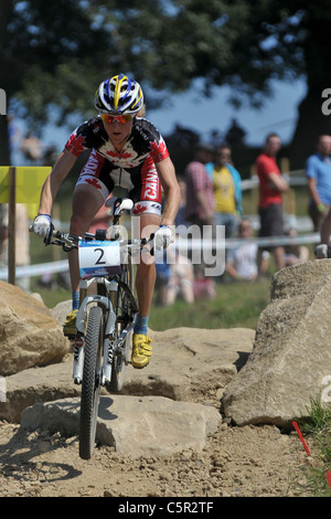 Eva Lechner of Italy at the Hadleigh Farm Mountain Bike Invitational ...