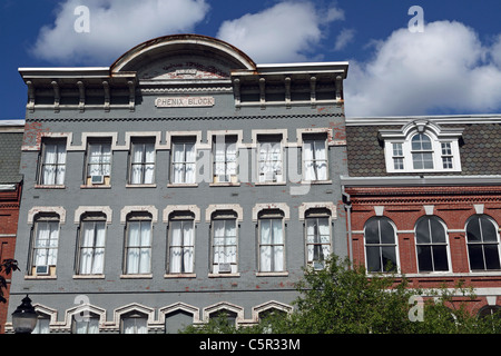 Examples of 19th Century architecture in downtown Bangor, Maine, USA. Stock Photo