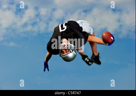 American Footballer celebrates Stock Photo