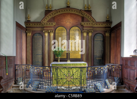 Interior of St Peter's church, Gayhurst House, Buckinghamshire Stock Photo