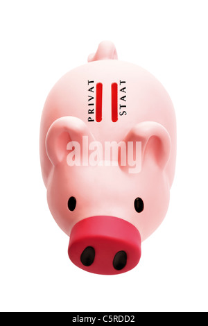 Piggy bank, elevated view Stock Photo