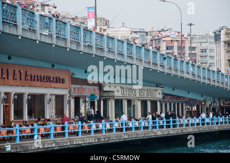 Galata Bridge, Istanbul, Turkey Stock Photo