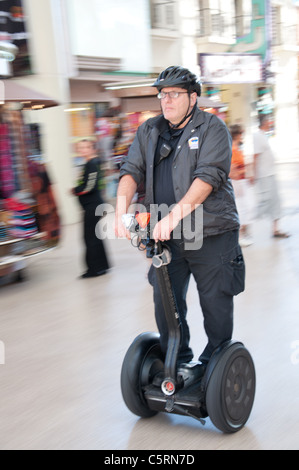 Security guard on a Segway in Fremont Street, Las Vegas, Nevada, USA Stock Photo