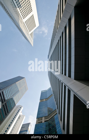 Skyscrapers of financial district, central business district, Singapore, Southeast Asia, Asia Stock Photo