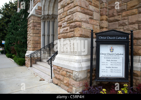 entrance to christ church cathedral episcopal church Nashville Tennessee USA Stock Photo