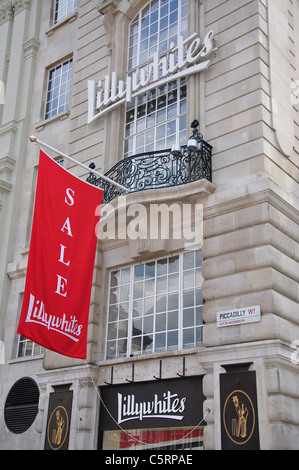 Lillywhite's sports store banner, Piccadilly Circus, Piccadilly, West ...