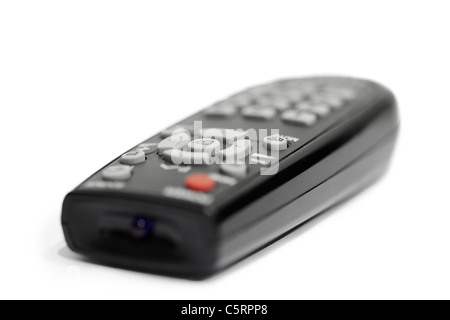 Black remote control isolated on white background Stock Photo
