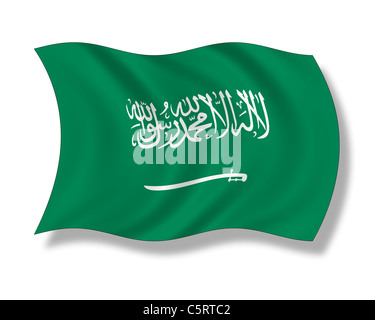 Illustration, Flag of Saudi Arabia Stock Photo