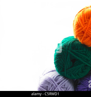 Pile of knitting balls Stock Photo