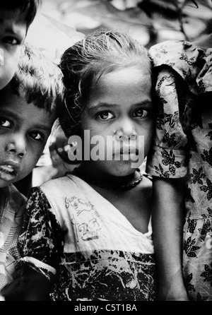 Group portrait of children attending a village school in the hill districts of Puri in Orissa India Asia 1992 Stock Photo
