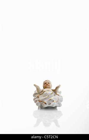 Christmas decoration, Small Baby Jesus Crib Figure Stock Photo