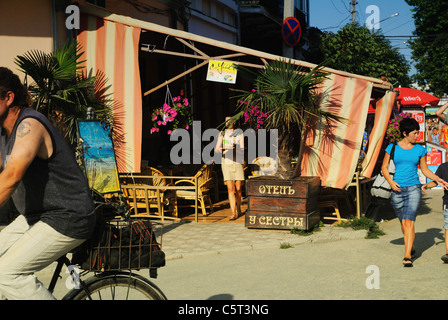 Street scene, Feodosiya, Crimea, Ukraine Stock Photo