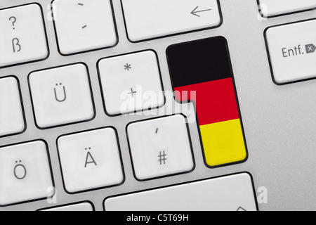 Close up of computer key with german flag Stock Photo