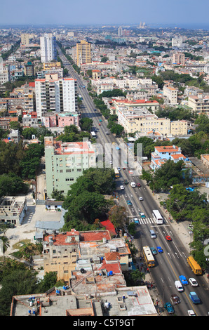 Aerial view of Vedado Quarter in Havana, Cuba. Stock Photo