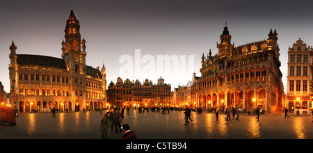 panorama of grand place in Brussels, Belgium Stock Photo