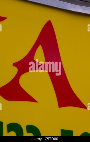 A Character alphabet character letter outside sign Stock Photo