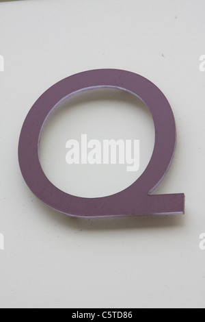 Character Q alphabet character letter photograph Stock Photo