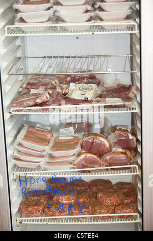 Wild boar meat at the Bowland Wild boar park in the Trough of Bowland near Chipping, Lancashire, UK Stock Photo