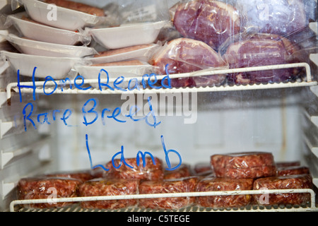 Wild boar meat at the Bowland Wild boar park in the Trough of Bowland near Chipping, Lancashire, UK Stock Photo