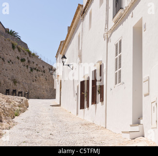 Ibiza, Balearics, Spain - Eivissa city, in the Dalt Vila or old town historic area Stock Photo