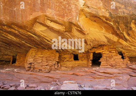 USA, Utah, Indian ruins in North Fork of Mule Canyon, Cedar Mesa Stock Photo