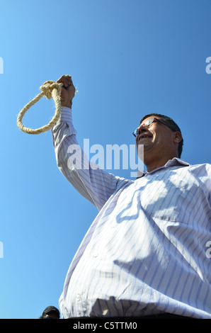 The trial of Egypt Pres Hosni Mubarak, his sons Alaa and Gamal and other top regime officials, Cairo Stock Photo