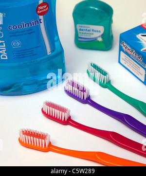 Oral hygiene products, London Stock Photo