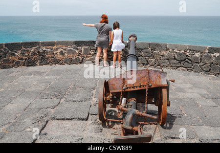 View from Fortaleza Torre del Toston, Toston Tower, El Cotillo, Fuerteventura, Canary Islands, Spain Stock Photo