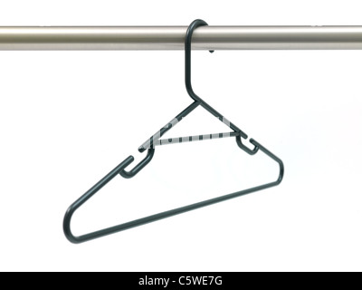 A coat hanger isolated against a white background Stock Photo