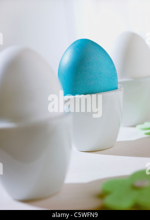 Eggs in egg cup Stock Photo