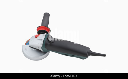 Angle grinder on white background Stock Photo