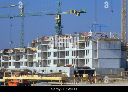 Building Cranes, Site, Shell of Building, Germany Stock Photo - Alamy