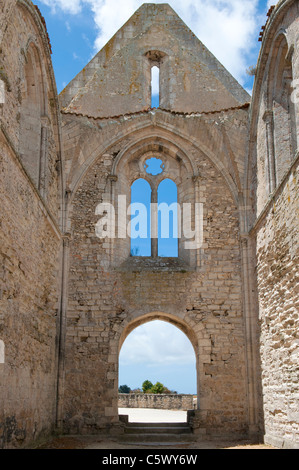 Abbey Notre-Dame-de-Ré, also known as Les Châteliers, La Flotte, Ile de Re, France Stock Photo