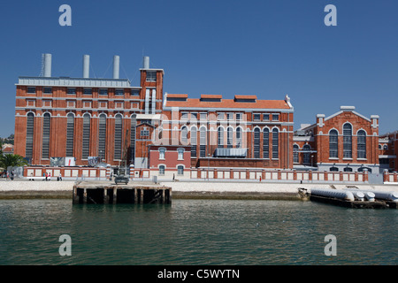 The Electricity Museum (Museu da Electricidade) hosted in old thermoelectric plant – the Tejo Power Station Stock Photo