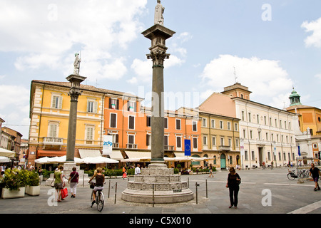 Piazza del Popolo in Ravenna Italy Stock Photo