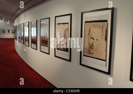 ' Polaroids ' Exhibition of Julian Schnabel ' Niemeyer Center ' in Ría of AVILÉS . Principado de Asturias . SPAIN Stock Photo