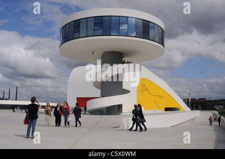 ' Niemeyer Center ' in Ría of AVILÉS . Principado de Asturias . SPAIN Stock Photo