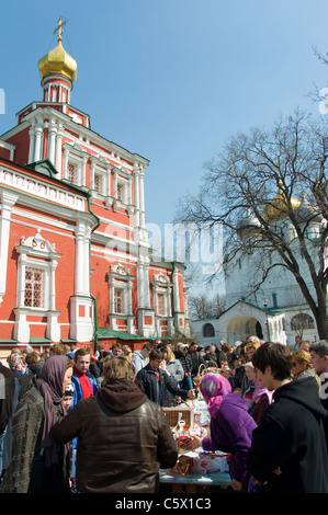 Easter Sunday, Novodevichy Convent, Moscow, Russia Stock Photo