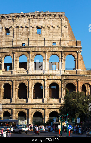 Exterior of the Colosseum in Rome, Italy Stock Photo