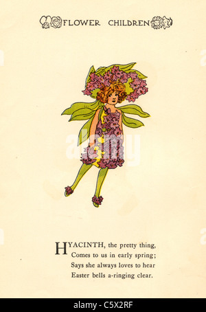 Hyacinth - Flower Child Illustration from an antiquarian book Stock Photo