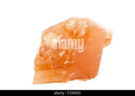 Rock sample of orange gypsum Stock Photo