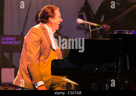 Jools Holland and his Rhythm and blues orchesra performing at the Wickham festival 2011 Stock Photo