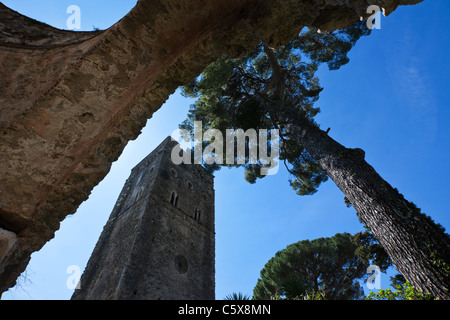 Italy, Amalfitana Coast, Ravello, the Villa Rufolo Torre Maggiore Stock Photo