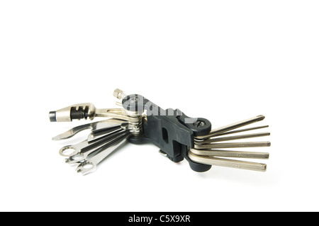 Bicycle tool on a white background Stock Photo
