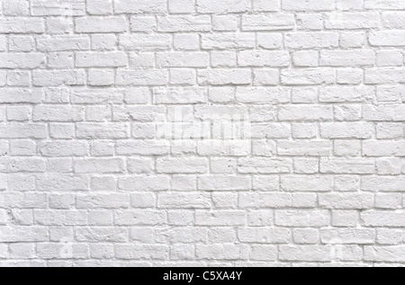 White brick wall, perfect as a background Stock Photo