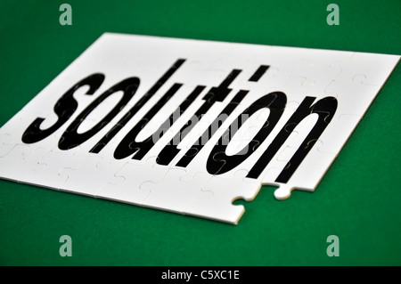 Image illustrating the concept of one last missing piece of the solution. Stock Photo