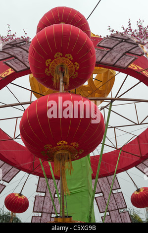 New Year street decoration in Shunde China Stock Photo