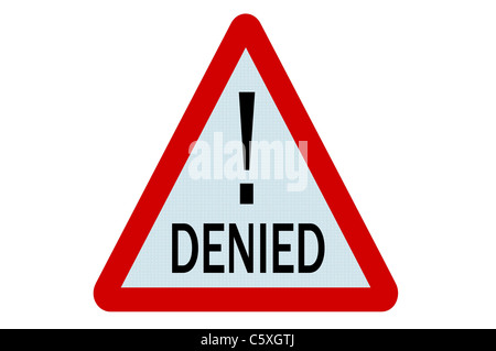 Denied sign illustration on white background Stock Photo