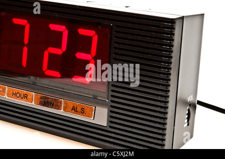 digital clock blue